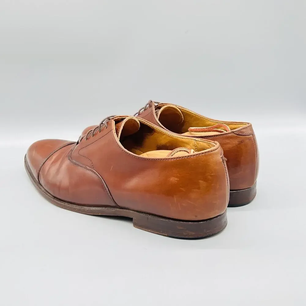 Cole Haan Shoes Mens 12 Brown Leather Cap Toe Oxford Dress Vintage Classic